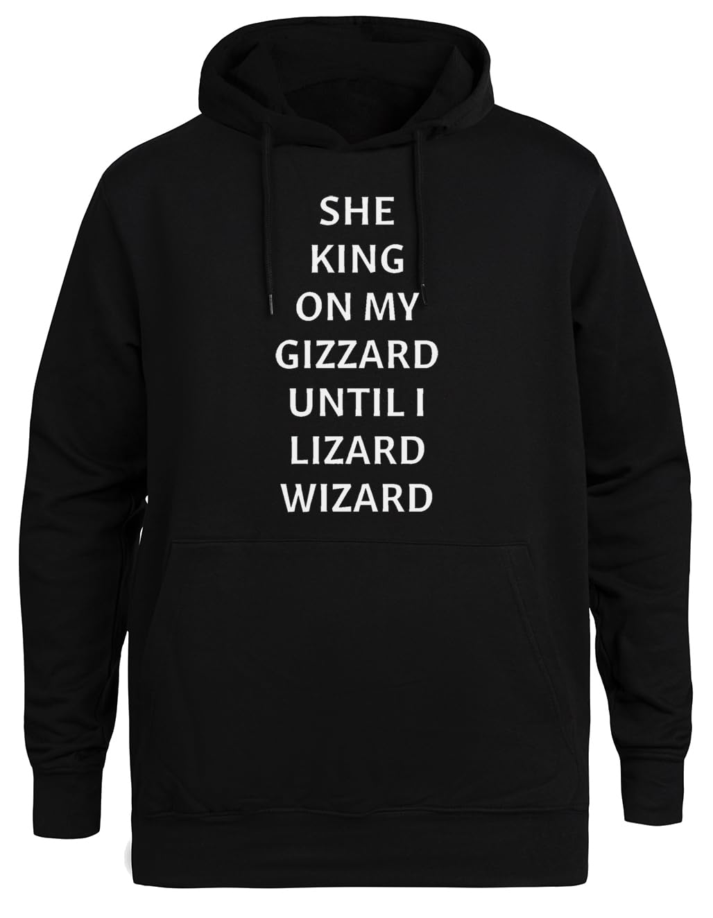 Ona Królowa na Moim Wątrobie Aż Unisex Czarna Bluza Ekologiczna z Kapturem Unisex Black Hoodie Eco-Friendly Hooded Jacket