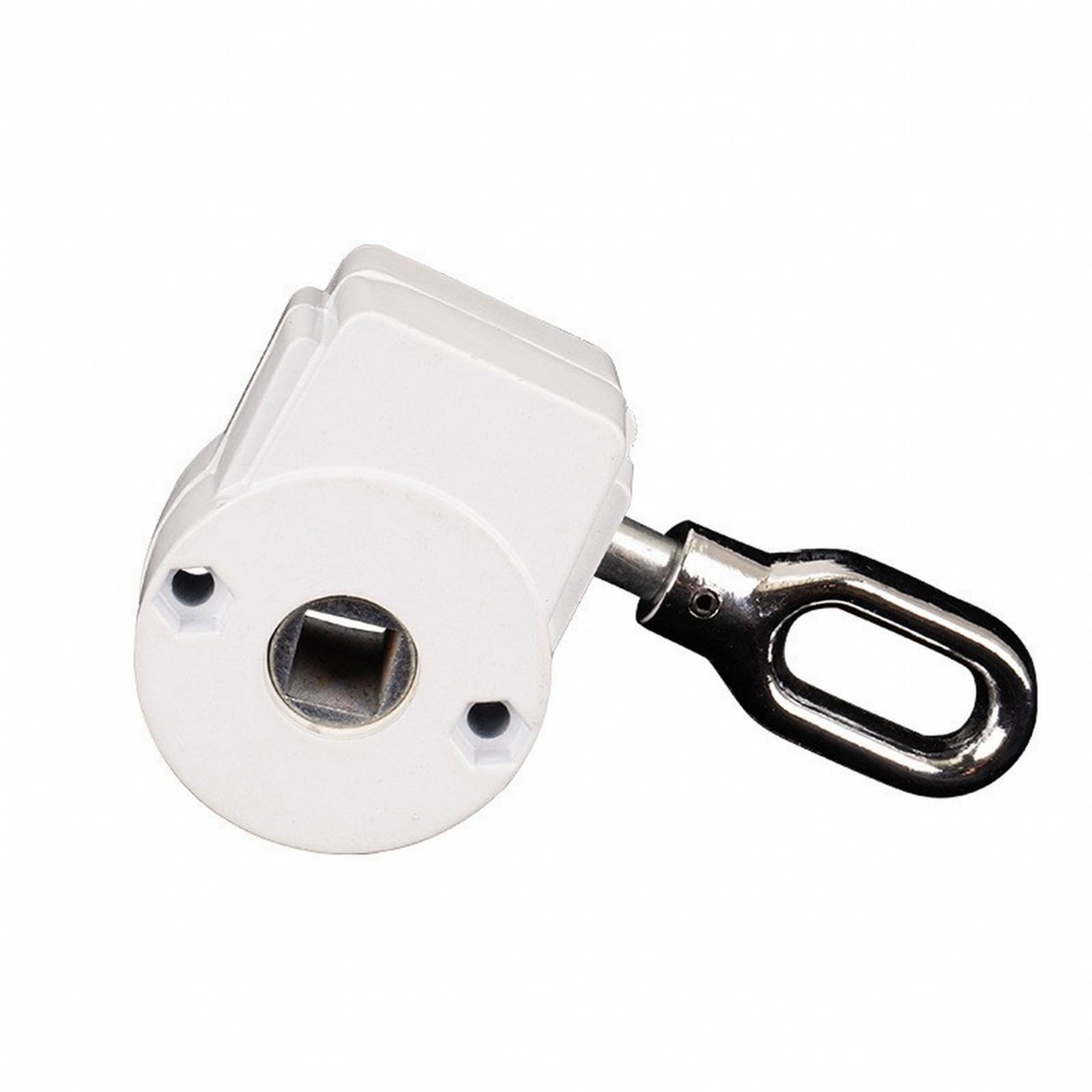 Fonowx Small Awning Crank Head Smooth Painted Finish, Crank Head with Handle, Manual, Hardware, Homeowners, Standard White