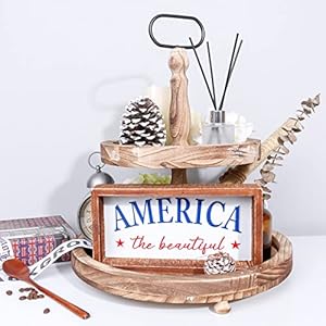 Patriotictieredtraydecoramericathebeautifuldecorativeblocksignwoodframeembossedmetaldecorationfor4thofjulymemorialdayamericanahomedecorforshelvesmantel Urban Country Home Decor Patriotic tiered tray decor america the beautiful decorative block sign wood frame embossed metal decoration for 4th of july memorial day americana home decor for shelves mantel urban country home decor