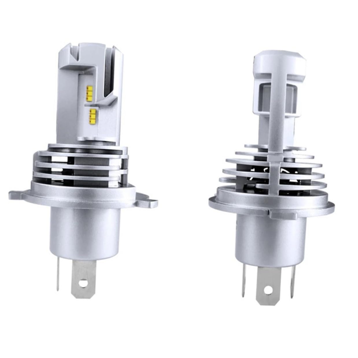 2x Lampadine LED H4 9003 55w 5000lm per Auto Luminosità Elevata e Basso Consumo, Lega di Alluminio, per Fari Anteriori Destri e Sinistri