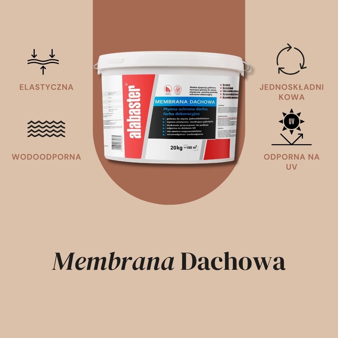 FARBA DEKOR MEMBRANA DACHOWA PŁYNNA-ALABASTER 4KG
