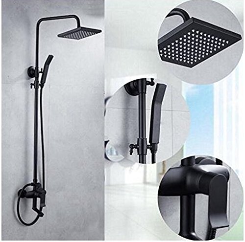 Diongrdk Basin Faucet Bathroom Luxury Black Shower Set Mixer with Shower Black Shower Set Bathroom Shower Faucet Bathtub Faucet Sets