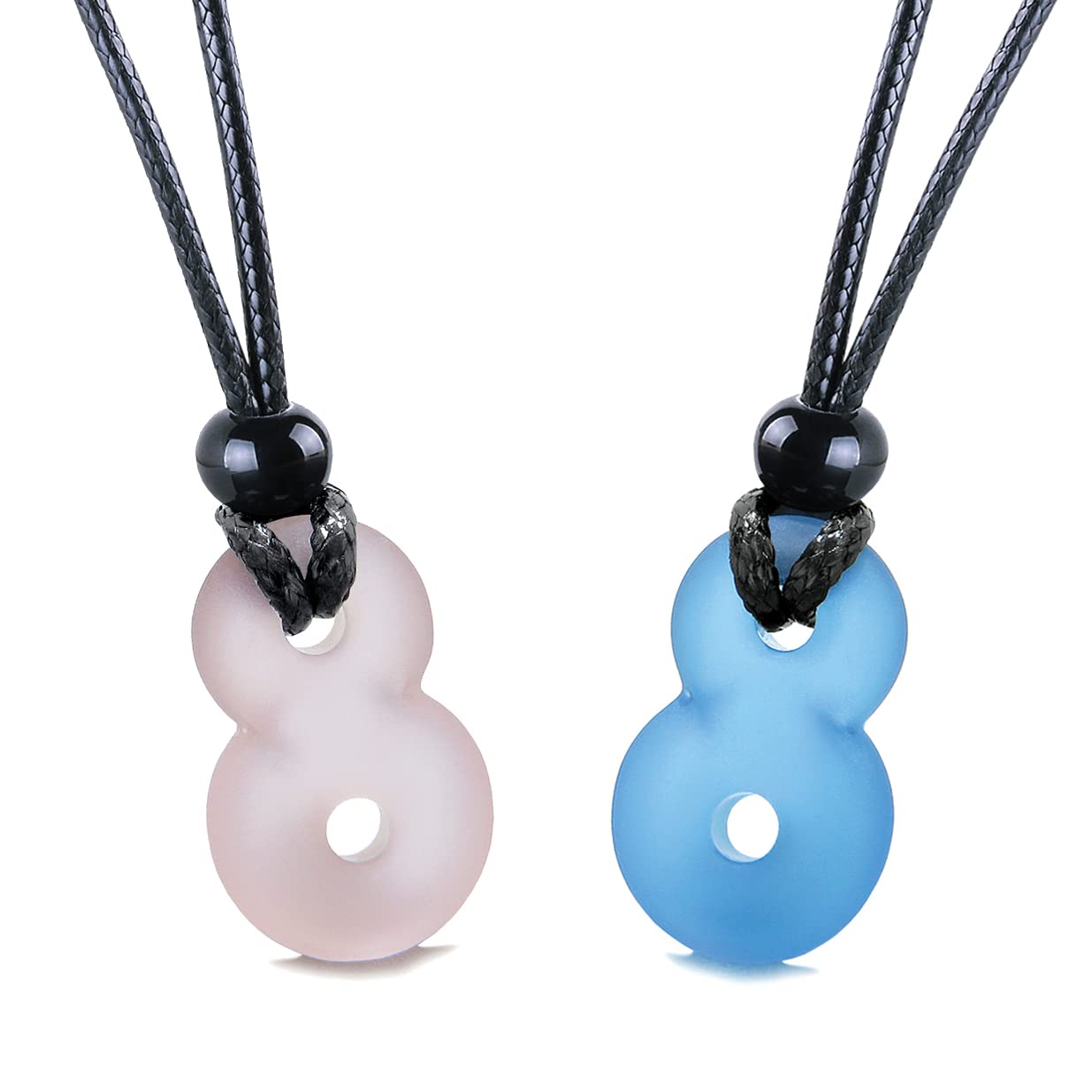 Magic HumanInfinity Necklace - Sea Glass Jewelry - Positive Vibes Collection - Cute Meditation Crystals - Spiritual Gifts for Yoga Lovers - High Vibration Tibetan Symbols - Cool and Trendy Good Luck Amulets