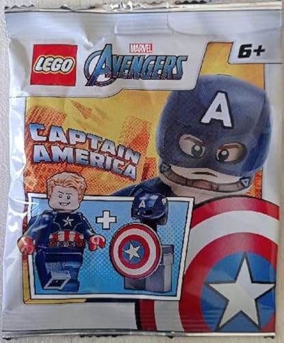 Blue Ocean LEGO Marvel Super Heroes Captain America Minifigur Folie Pack...