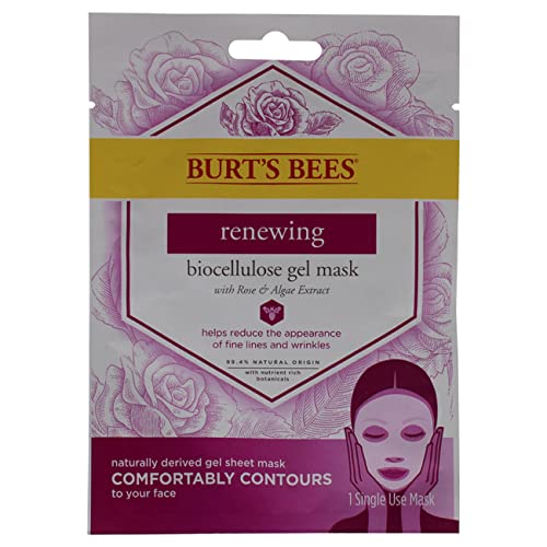 Burt's Bees Renewing Biocellulose Gel Face Mask, Rose