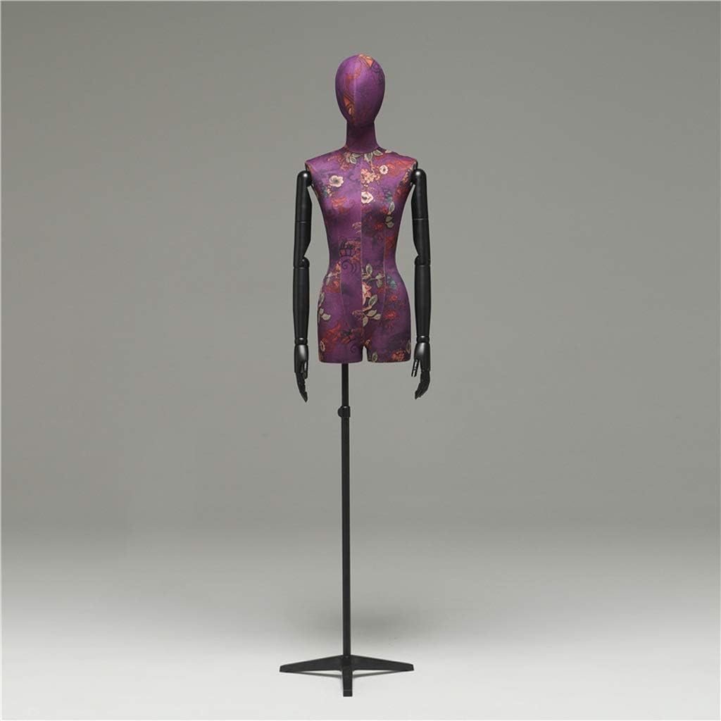 Mannequin Torso Female Dressmaking Mannequin Tailors Bust Printed Clothing Window Display Dummy Stand Display Props 10 Colors Dress Form (Color : F) (D)