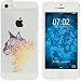 Produktbild PhoneNatic Case kompatibel mit Apple iPhone 5 / 5s / SE Silikon-Hülle Floral Katze M2-3