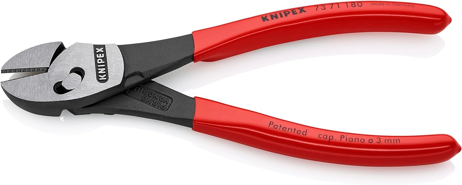 KNIPEX TwinForce Tronchesi laterale ad alta prestazione rivestiti in resina sintetica 180 mm, 73 71 180
