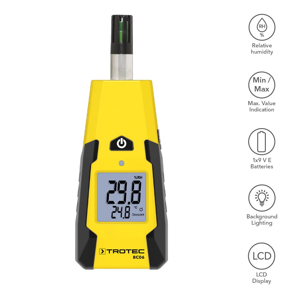 TROTEC BC06 Thermohygrometer / Whether climate measurement, No Color, 20 °C/+60 °C - Image 2