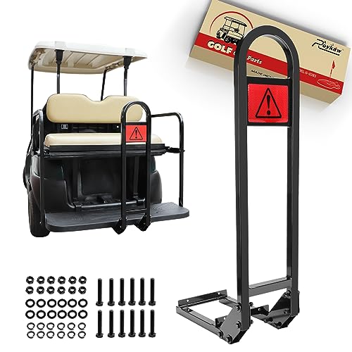 Roykaw Golf Cart No-Drilling Rear Seat Safety Grab Bar Compatible with EZGO, Club Car, Yamaha Gas & Electric Vehicles, Golf Handrail Bar for Rear Seat Passenger, Detachable & Easy to Install