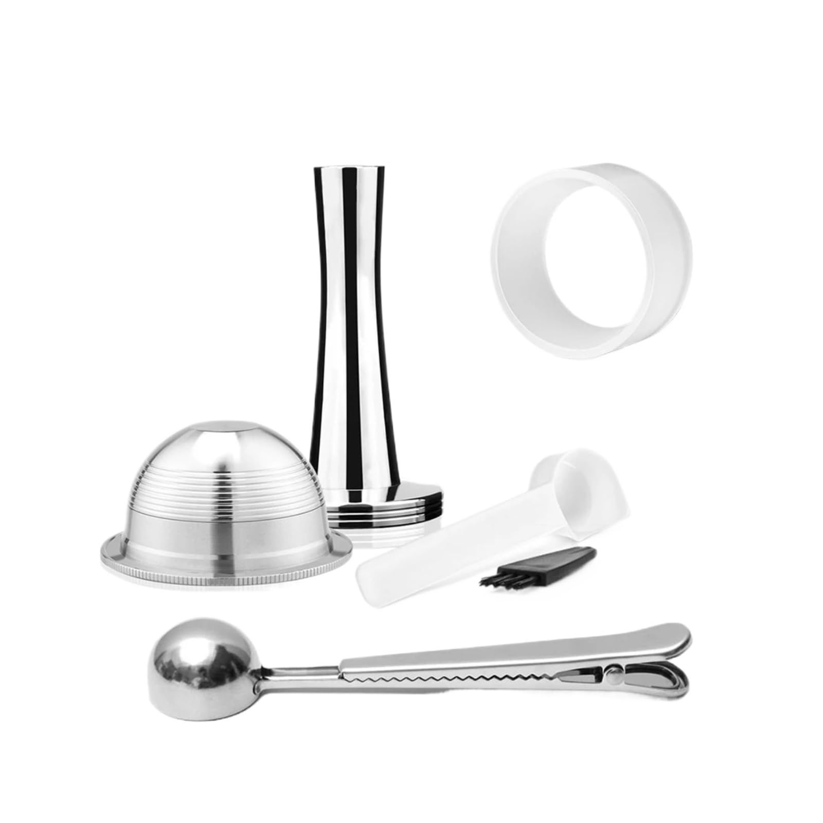 Compatible Con Delonghi, Filtro De Cápsula De Repuesto De Acero Inoxidable ENV135, Compatible Con Nespresso, Cápsula De Café Reutilizable GCA1(230ml 1pod t d S)