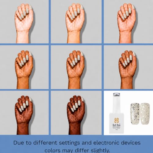 Image of BOLT BEE 15ML Gel Nail Polish 1Pc Clear Pink Glitter Nail Polish Soak Off UV LED Nail Gel Polish Nail Art Starter Manicure Salon DIY at Home, 0.5 OZ (1) (81)
