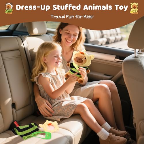 redaica Capybara Plush with 9PCS Clothes & Accessories, Dress Up Graduation Stuffed Animals, Capibara Peluches Plush Toys, Capybara Toys Gifts for Mom, Birthday Party Classroom Prizes Gifts for Kids - image 6