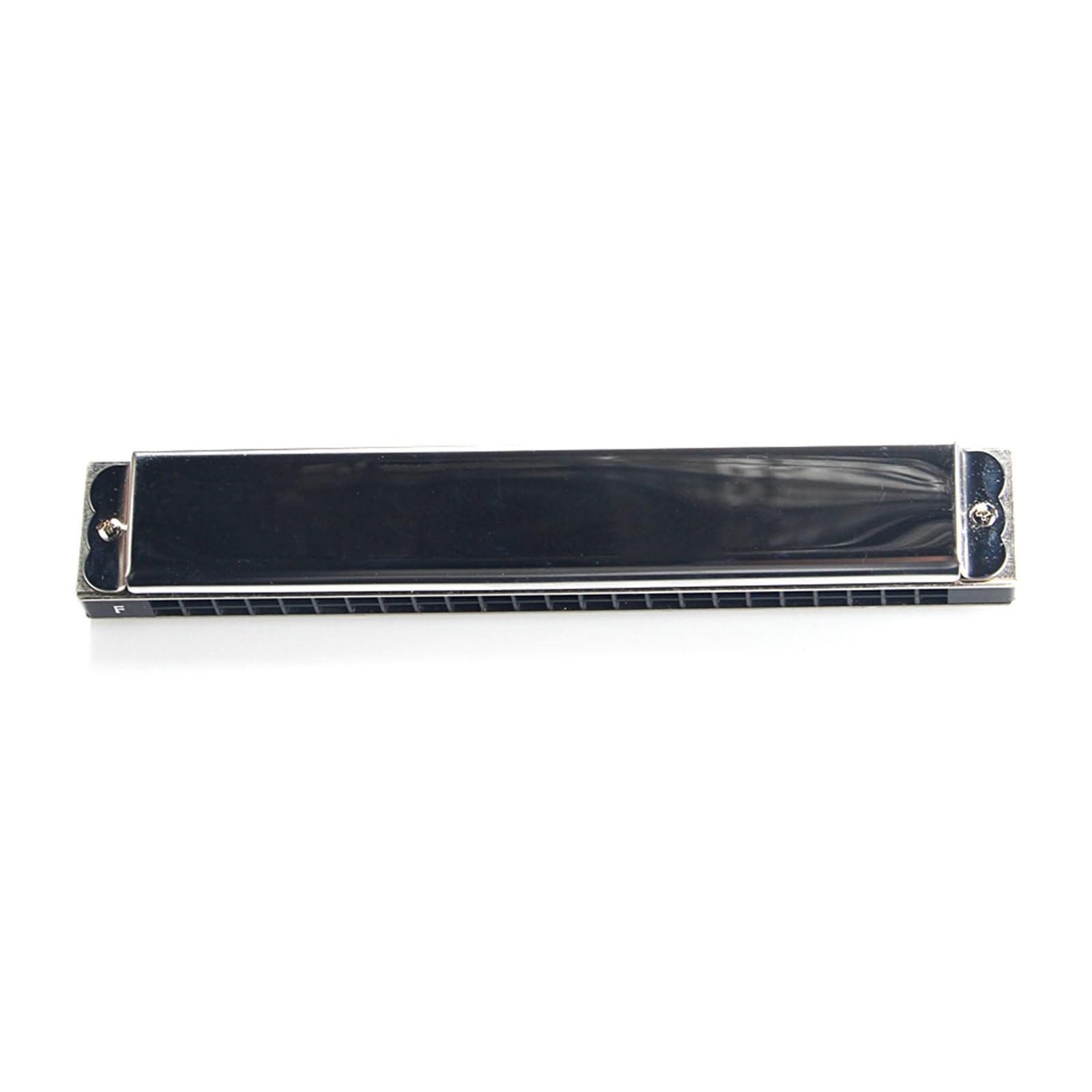 Mundharmonikas 24 Löcher Tremolo-Mundharmonika F-Ton Silberne Mundharmonika (Color : F)