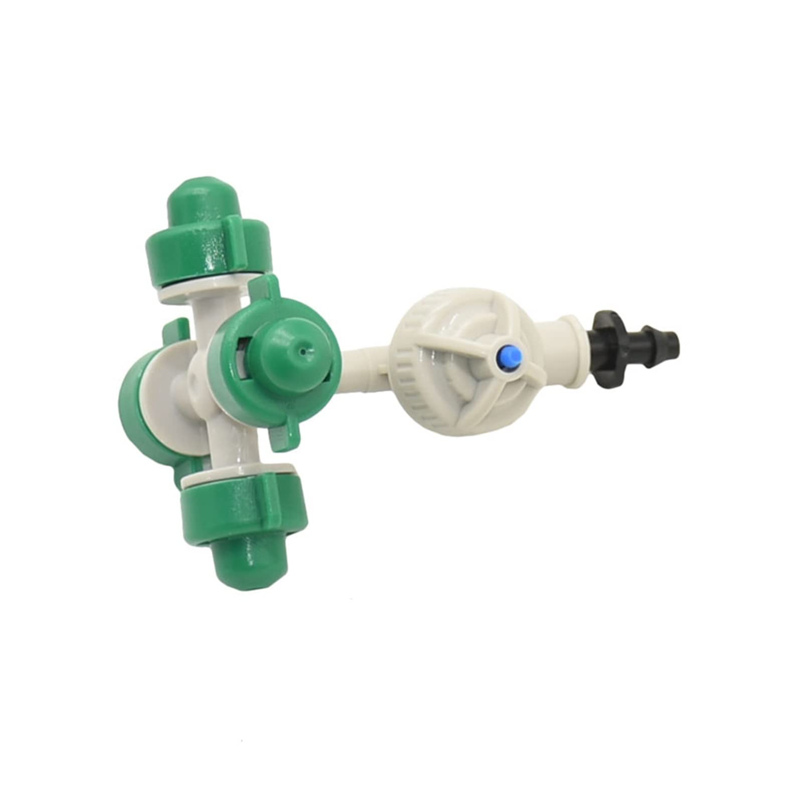 Serra Micro irrigazione a Goccia Ugello di atomizzazione sospeso, ugello atomizzante antidocchiato Croce con connettore spinato, ugello di atomizzazione for irrigazione Serra 50 Set (Color : Green)
