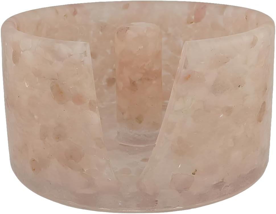 Large Semi-Precious Gemstone Epoxy Resin Paper Towel Holder, Crystal Chips Bonded by Resin, Fits Most Triple Sized Rolls, Made in Ohio (Amethyst)