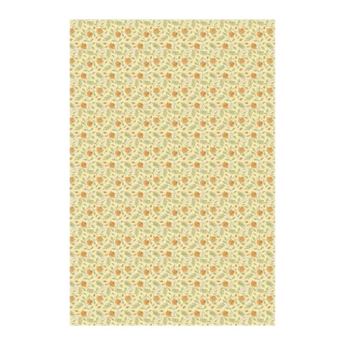 Image of BLOCKS OF INDIA Hand Block /Batik Print Rectangular Table Cloth for 6 Seater Dining Table 100% Pure Cotton 60 Inch x 90 Inch Green GAD Floral