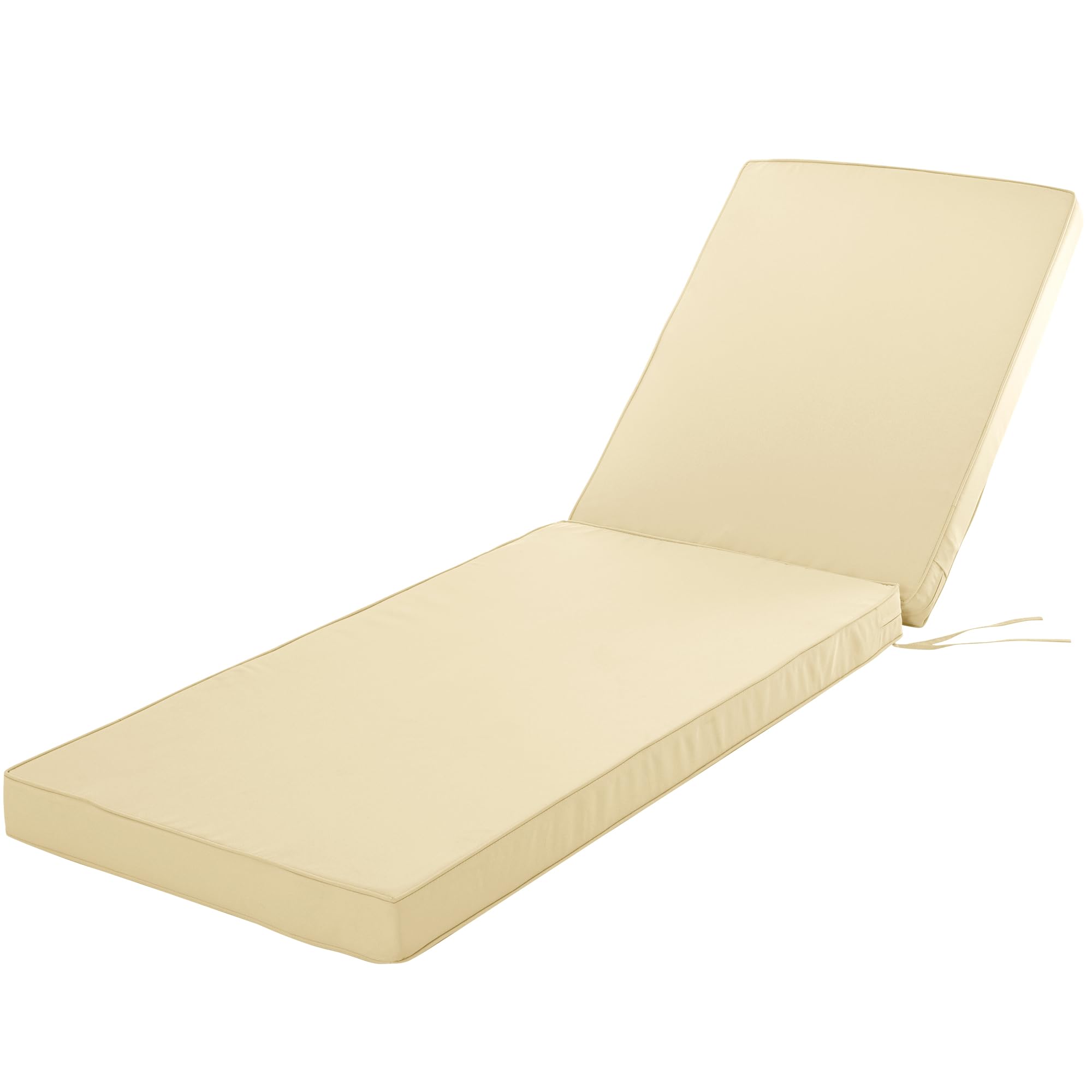 Comcaver Chaise Lounge Cushion for Outdoor Furniture, Waterproof Fade and Tear Resistant Lounge Deck Chair Cushions for Patio Lawn Pool Resort Hotel,