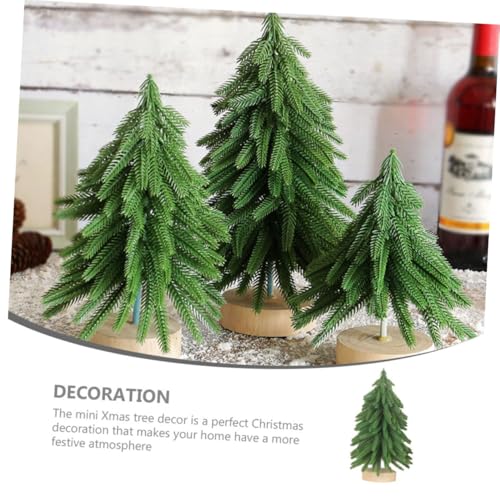 Adorno navideño para mesa y estantería árbol artificial mini de base estable 4