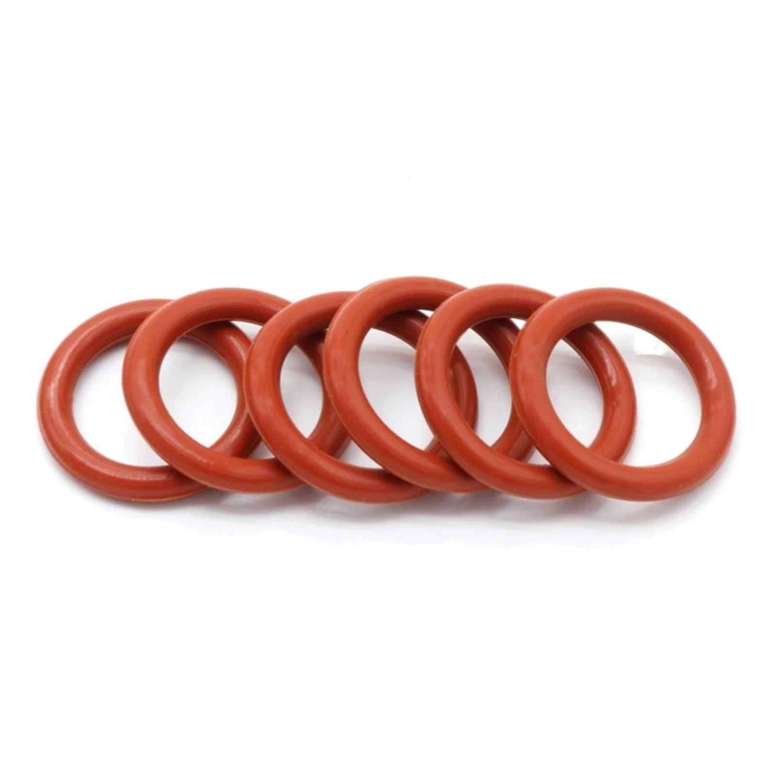 50 Uds junta tórica de sellado espesor CS 4mm OD 12~150mm arandela impermeable aislada de goma de silicona forma redonda roja (Tamaño : OD 130mm ID 122mm)