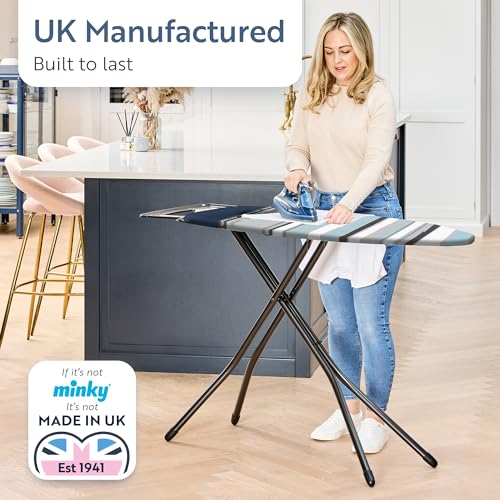 Minky Extra Wide Large Ironing Board with Steam Generator Iron Compatible Rest, HH40707103K, Black - 3