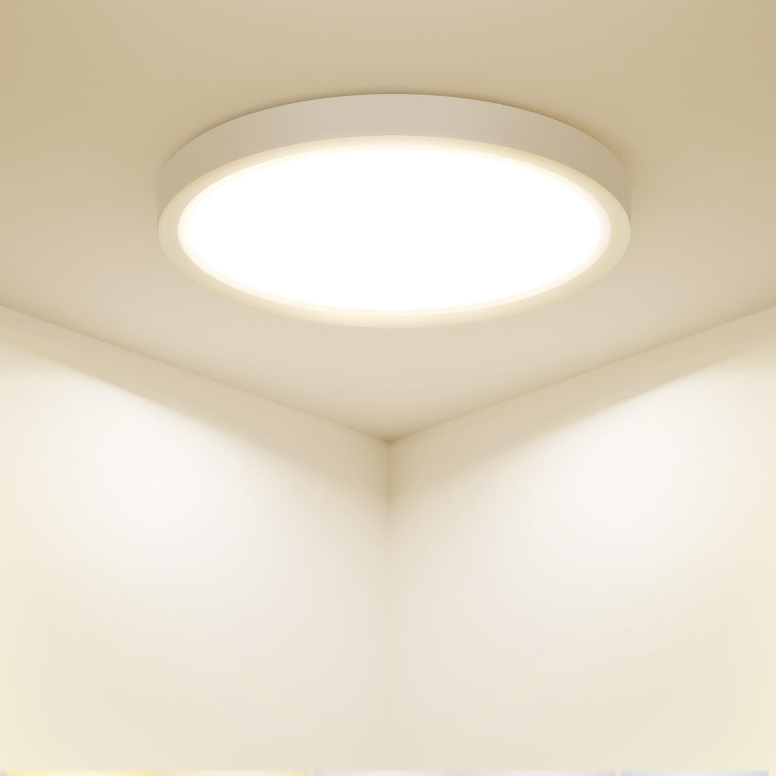 zemty Deckenlampe LED Deckenleuchte Flach, 5Farben 2700K/3000K/4000K/5000K/6500K