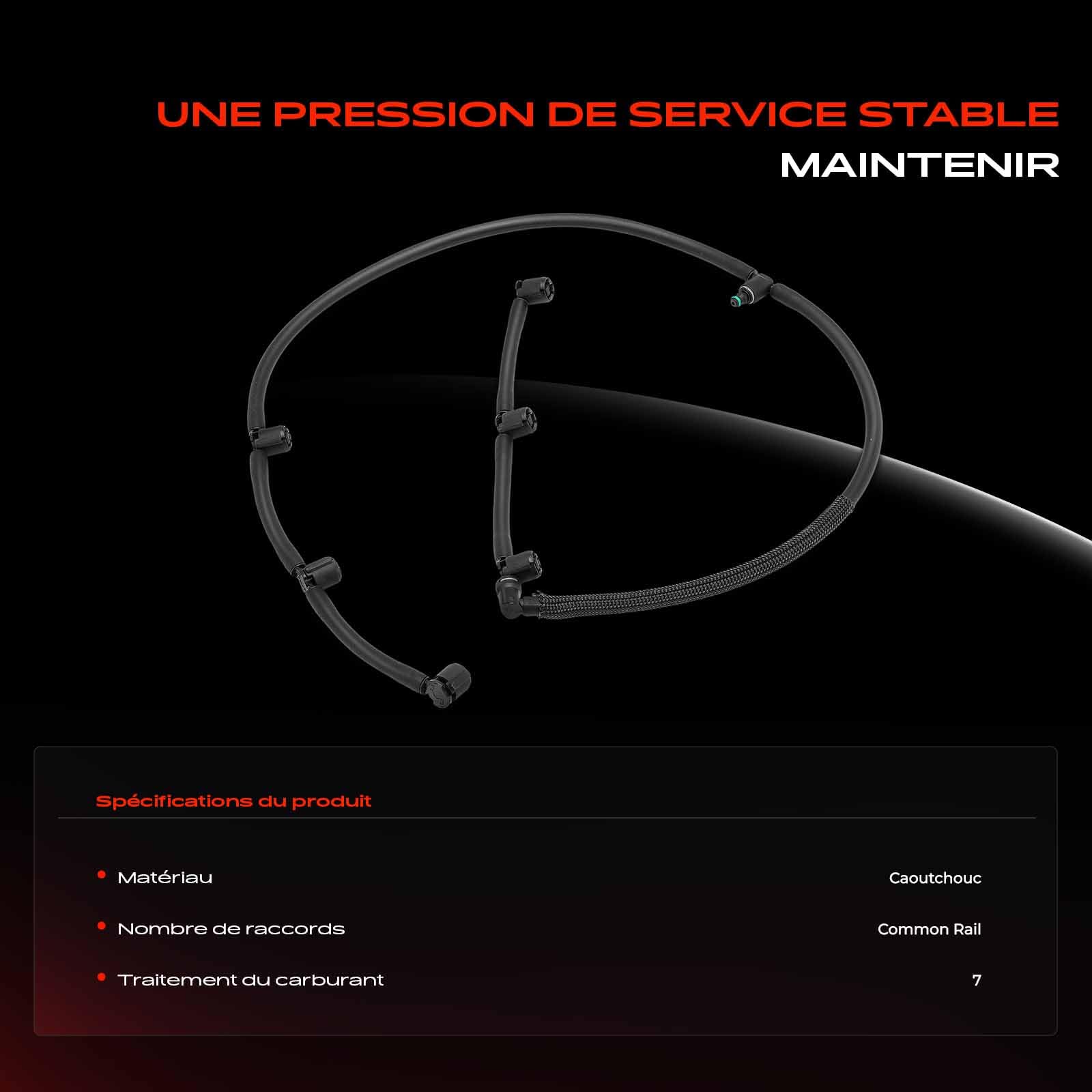 Frankberg Tuyau de retour pour fuite de carburant/biodiesel 6420700200 | Compatible avec: Bus Vito W639, Viano W639, CLS Shooting Brake X218, GLE W166, Classe C W204, Classe M W166, GLS X166
