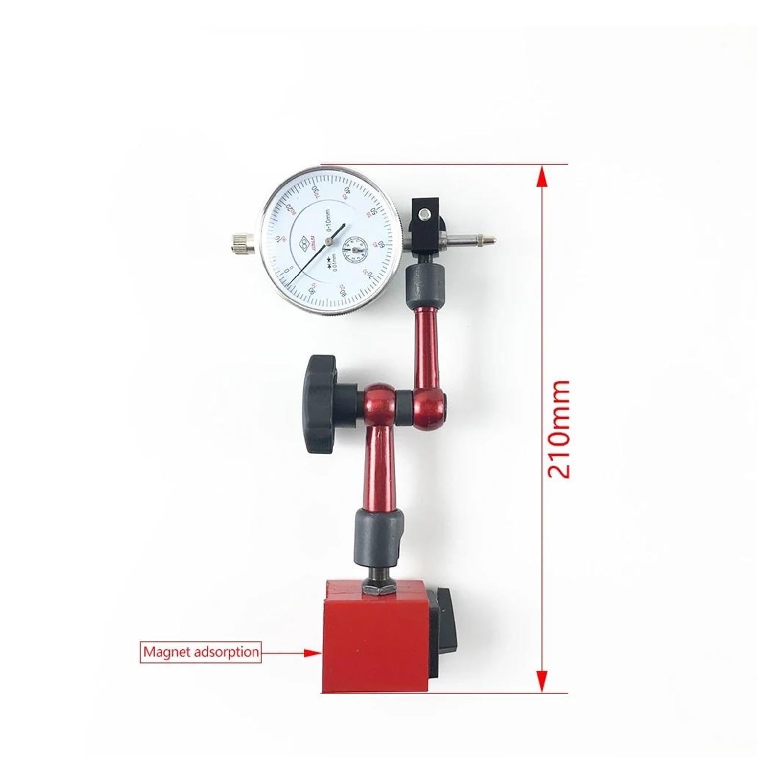Soporte Magnético para Comparador De Cuadrante Motocicleta, Base para Micrómetro, Herramienta Medición Precisión Universal para Motocross
