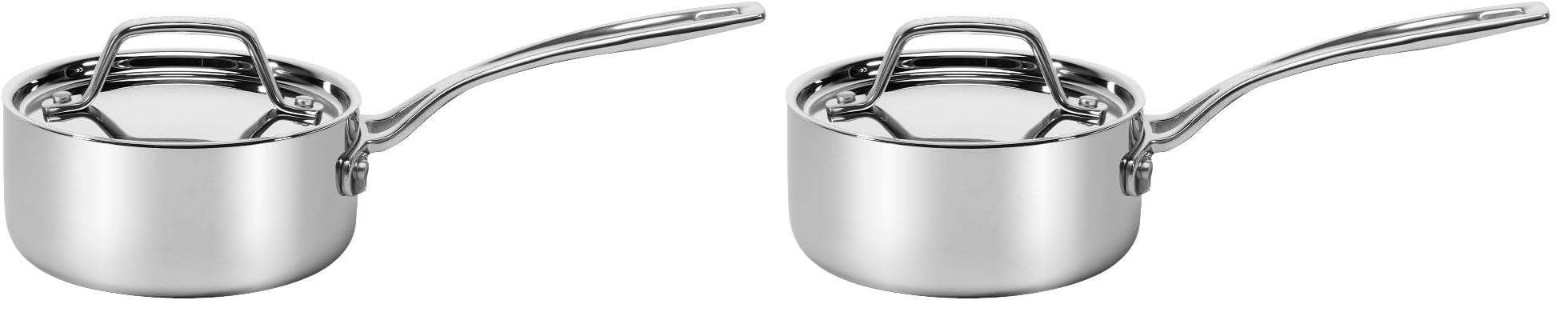 Cuisinart Custom Clad 5-Ply Stainless Cookware 1 Qt. Saucepan w/Cover, CC519-14 (Pack of 2)