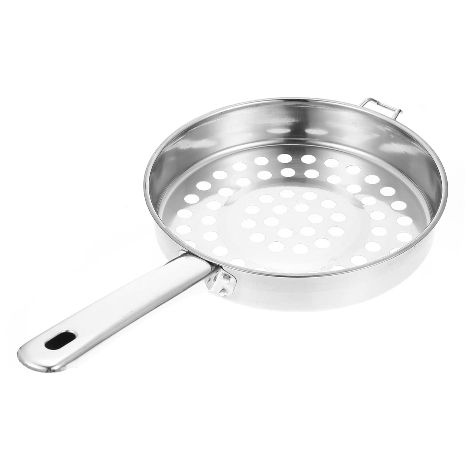 STOBAZA Big Hole Cold Shrimp Colander Over Sink Colander Frying Spoon Strainer Metal Colander Stainless Steel Slotted Scoop Skimmer Strainer Spoon Mesh Food Strainer Hot Pot Colander Italy