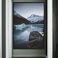 Framed Canvas Wall Art Mountain Lake View Global Landscape Mountain Multicolor Photography Relax/Calm - 16x24 inches