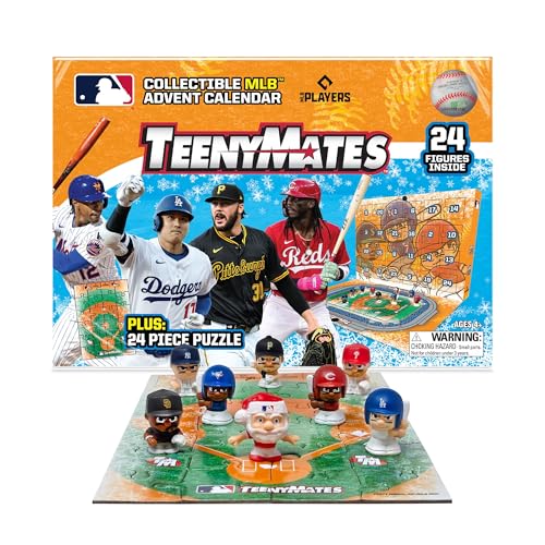 Party Animal Teenymates 2025-26 Advent Calendar, 24 Figures, 1 Inch Tall, Team Colors (MLB Advent Calendar)