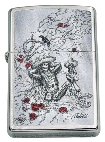 Encendedor Zippo Classic Día de Muertos grabado miniatura 1