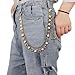 hongliang Layered Gold Silver Wallet Chains with Rhinestone Flower Pearl,Unisex Jean Pocket Chains for Men & Women,Fashion Punk Accessories for Bags,Wallets,Pants