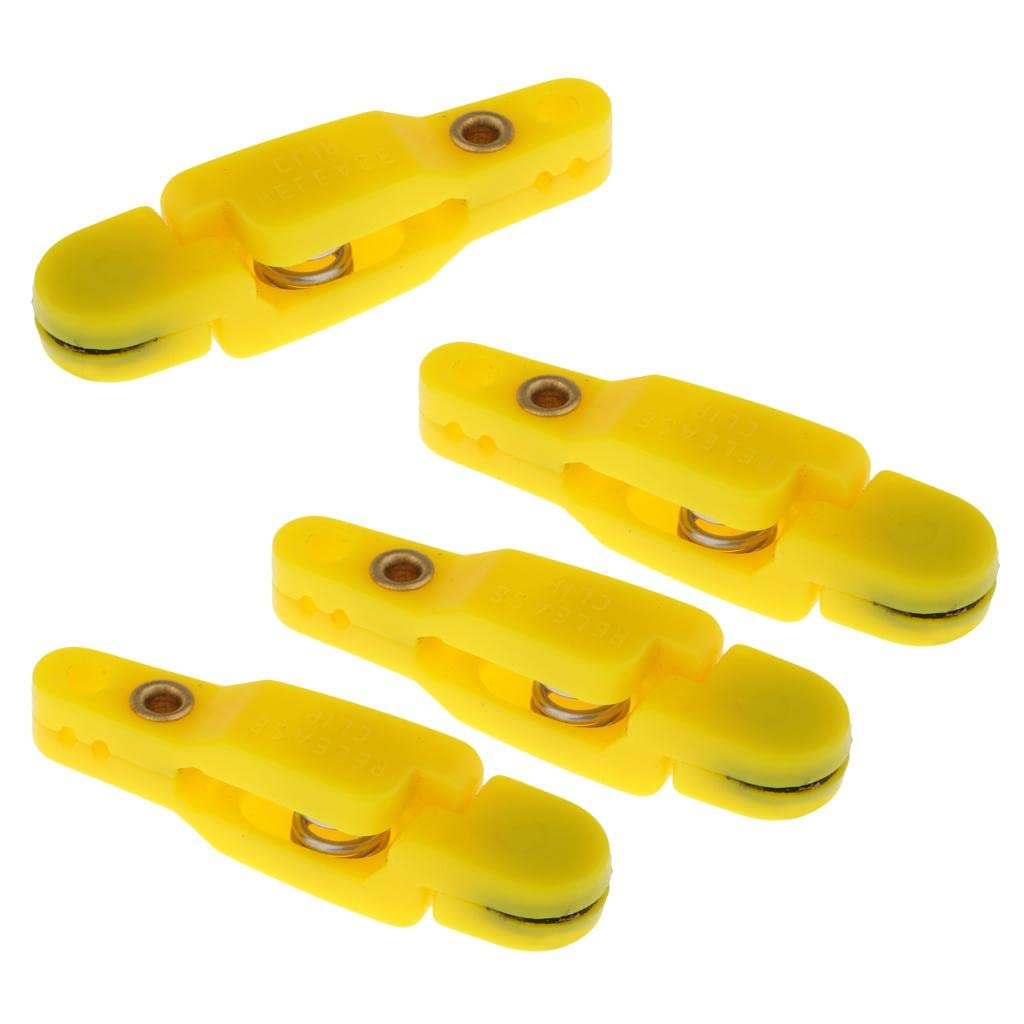 Baoblaze Kit de Clips Pinzas Liberación de Sedal Outrigger Kite Almohadilla Arte de Peces Pesca de Métodos Pesqueros, 4pcs