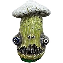 Mushroom Ornament with Scary Eyes, Cute Mushroom Decor Outdoor Miniature Garden Statues Resin Figurine Patio Yard Decoration Micro Garden Accessories