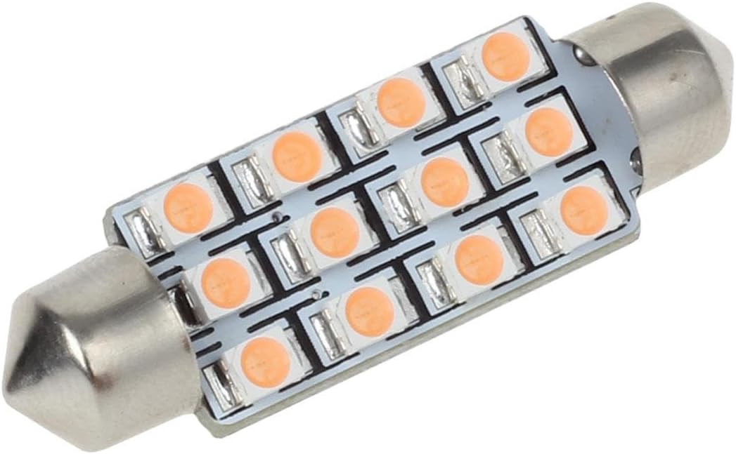 Partsam 4pcs Pink Purple 41mm 42mm Festoon 12SMD LED Light Interior Dome Map Trunk Cargo Footwell Replacement Bulb Lamp 12V 561 562 578 211-2