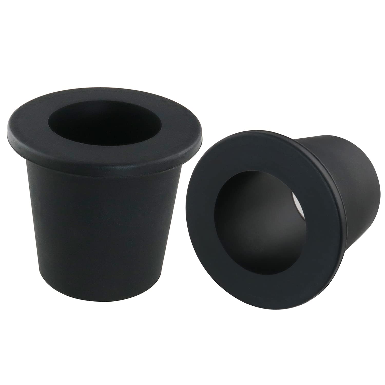 Schirmkegel-Keilstopfen 2er Set – Schwarze Silikon-Hülse Für Terrassentisch-Löcher