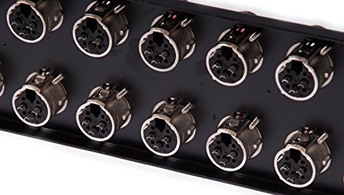 PANNELLO PATCH AUDIO RACK 19" 2U AD INCASSO A 24 CANNON XLR FEMMINA patchbay