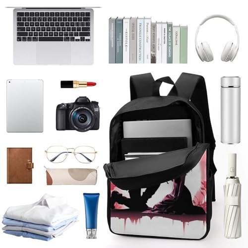 Kneeling with A Rose Backpack for Men Women, Heavy Duty Backpack Large Capacity, Durable Lightweight Travel Daypack3