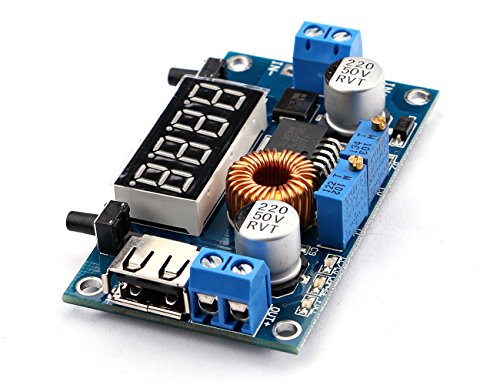 Yeeco DC Buck Converter DC-DC Step Down Voltage Converter 7-36V to 1.25-32V Adjustable Step Down Power Supply Module Volt Regulator Board Buck Transformer with LED Display & CC CV Mode