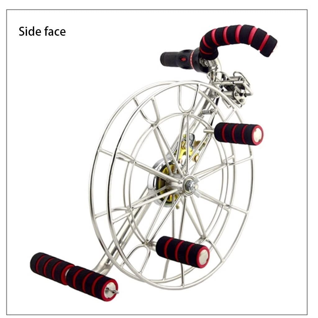Bobinador de cometa de acero inoxidable plateado 28 cm para adultos