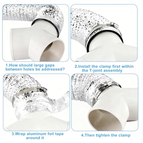 Répartiteur de conduit 15,2 cm pour coupler ventilation et évacuation sèche-linge