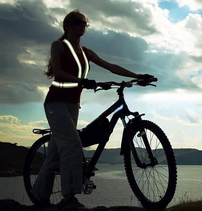 Miniatura 4 de DLTWXY Chaleco reflectante para correr, cinturón de seguridad ajustable, chaleco de seguridad para correr al aire libre, montar en motocicleta,