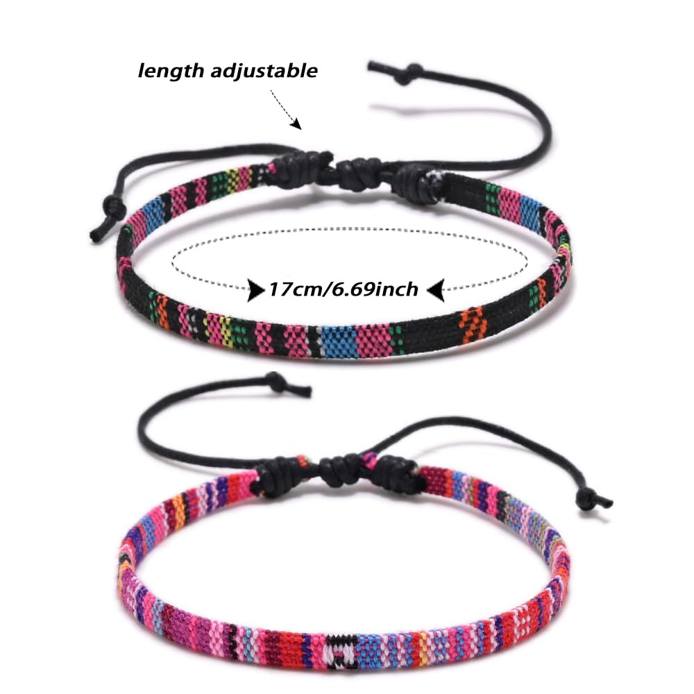 Braccialetti Da Caviglia Per Surf - 2 Pezzi, Regolabili, Impermeabili, Unisex, Design Etnico Intrecciato A Mano - Foto 5