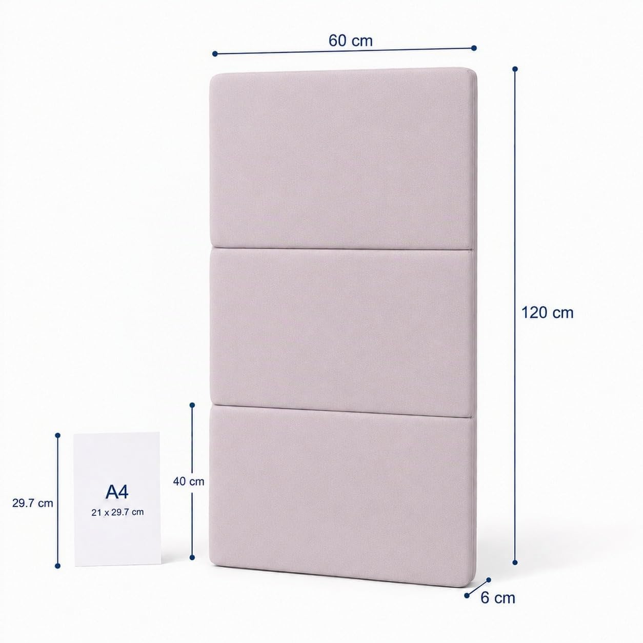 Alvi Materassino da Viaggio Comfort per Lettino Bambini - Materasso Pieghevole 60 x 120 con Interno in Schiuma - Testato Oeko-Tex Standard 100 ®, privo di sostanze nocive