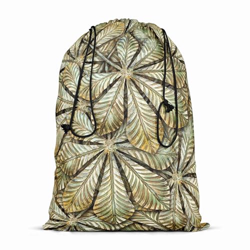 Image of ArtzFolio Chestnut Leafs | Reusable Sack Bag | Bag for Gym, Storage, Vegetable & Travel