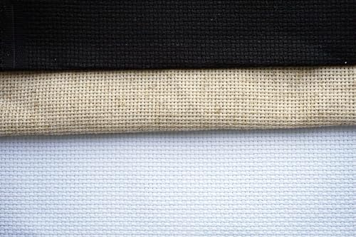 Image of Aida Cloth 14 Count Cross Stitch Fabric,19x28inch (14CT,Oatmeal)