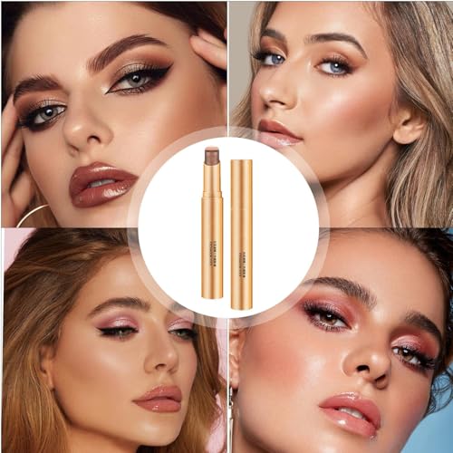 Eyeshadow Stick, Waterproof Creamy Long-Lasting Eye Makeup, Natural & Shimmer Shades Contour Stick,Pearly Glitter Cream Stick Pen Eye Liner Makeup,For Daily Makeup & Special Occasions – Image 4