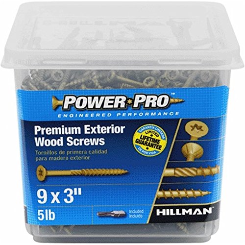 The Hillman Group 48611 Power Pro Exterior All Purpose Screw, 9 x 3 (2)